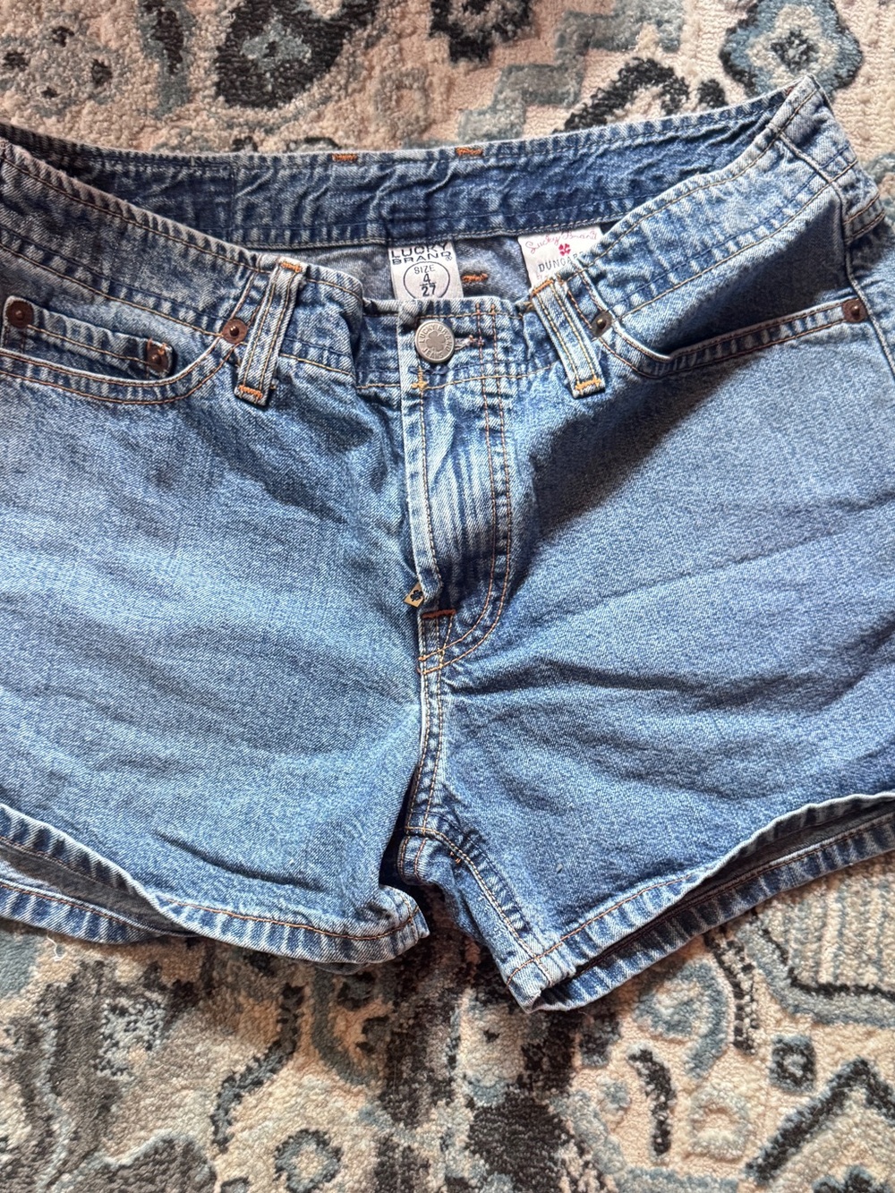 Vintage Lucky Brand Dungarees Gene Montesano denim short made in the USA